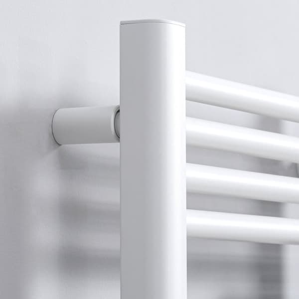 Håndkleradiator 540x960 mm baderomsradiator 16 varmeelementer med overopphetingsbeskyttelse veggfeste aluminium hvit for baderom