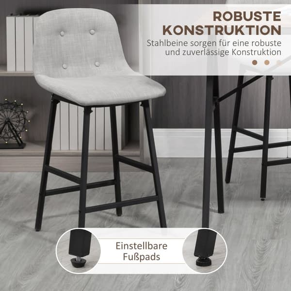 Barbordssæt 5 stk. med barstole, spisegruppe til køkken, bistrobord med 4 stole, metal, lysebrun, 120x60x91 cm