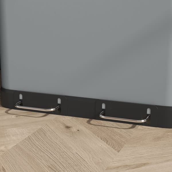 Skraldespand 2x30L pedalspand kosmetikspand med låg og fodpedal, metalaffaldsspand med inderspand til stue og kontor, 48,8x39,5x67cm