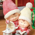 Miniatyrbild 9 av 10: Juldekorationsfigur, jultomte med bok och lykta, 45 cm julfigur med LED-ljus, dekorativ figur till jul, för inomhus- och utomhusbruk