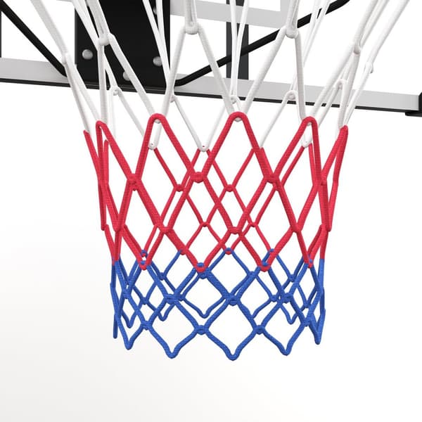 Veggmontert basketballkurv med basketballbrett og nett 113 x 61 x 73 cm laget av stål for utendørsaktiviteter i hvitt