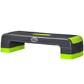 Miniatyrbilde 1 av 10: Aerobic stepper høydejusterbart fitnesstrinnbrett 10/15/20 cm innendørs utendørs lastekapasitet opptil 150 kg 78 x 28 cm grønn for effektiv trening