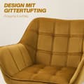 Pikkukuva 6 / 10: Siipituoli yhden tuolin lepotuoli samettia, skandinaavinen, korotetut jalat, samettimainen polyesteri, keltainen 67x61,5x71 cm