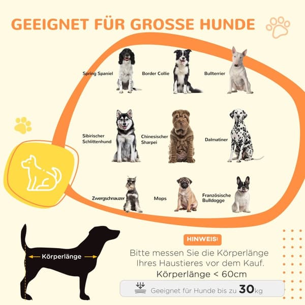 Hundebur til hjemmet, hundebur med 2 dører, vaskbar pute, hundebur med justerbare føtter, lås, for store hunder opptil 30 kg, grå, 94 x 60 x 71,5 cm