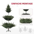 Miniatyrbilde 7 av 10: Kunstig juletre, 180 cm juletre med 1046 tips, stålstativ, flammehemmende, til juledekorasjon, innendørs, grønn
