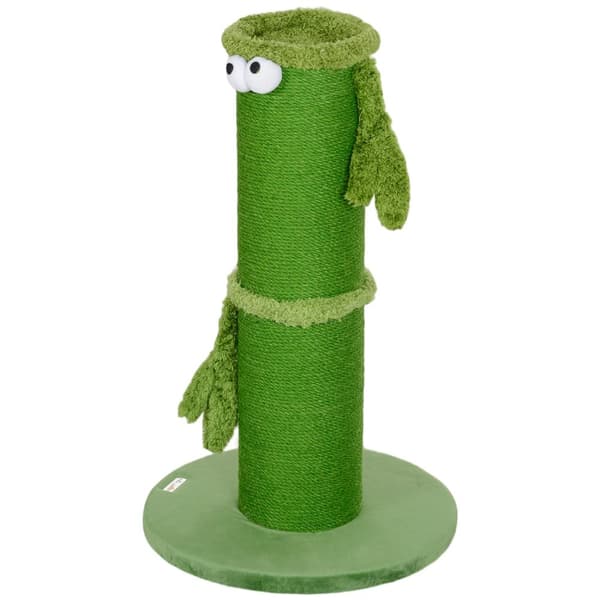 Raapimispuu, 63cm raapimistanko, sisal-kissan raapimistolppa, kissojen raapimispuu, kissan raapimiskalusteet, sisätiloissa, polyesteri, vihreä