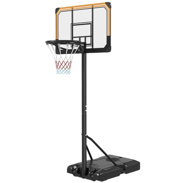 Utendørs basketballkurve med stativ, 182-213 cm høydejusterbart basketballstativ med hjul, basketballsystemstativ, for innendørs, utendørs, stål, svar