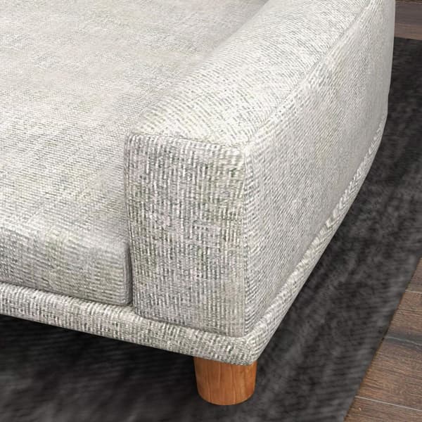 Hundesofa, kæledyrssofa Kattesofa med pude, hundeseng til store hunde, hundesofa med hævet design, hundestol med træben, grå, 98 x 67 x 25 cm