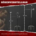 Miniatyrbillede 6 af 10: Boksesæk, boksestativ med boksebold, refleksstang, 1,63-2,05 m højdejusterbar stående boksebold med klo, stående boksetræner til boksning, HDPE, kunst