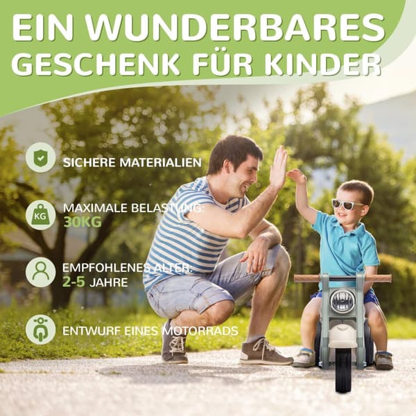 Kørebil, kørevogn med musik, børnevogn, børnevogn med bobler til børn 2-5 år, kan rumme op til 30 kg, cremehvid 80 x 35,5 x 42 cm