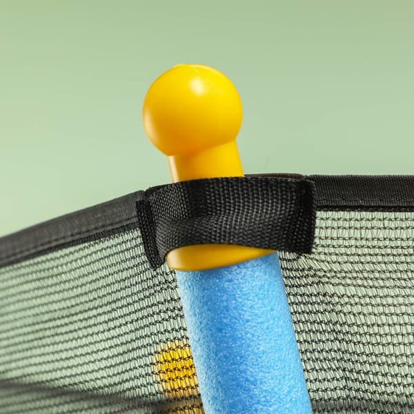 Børnetrampolin Ø163,5 cm, indendørstrampolin med sikkerhedsnet kantafdækning gummitov, børnetrampolin op til 50 kg, til børn 3-10 år blå