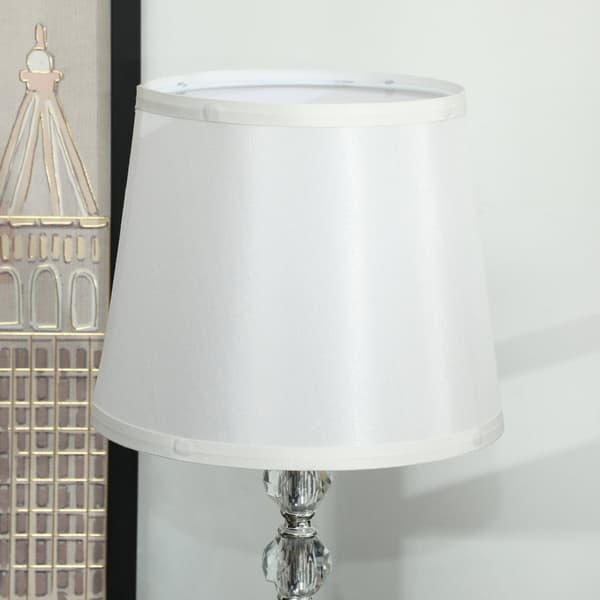 Bordslampa LED-bordslampa USB uppladdningsbar sänglampa i kristall, lampfot E27, för vardagsrum, sovrum, glas, silver 23 x 23 x 45 cm
