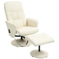 Miniatyrbild 1 av 10: Avslappningsstol med fotpall, elektrisk massagestol med liggfunktion, 10 massagepunkter, roterande TV-stol med sidficka, fjärrkontroll, konstläder, kr