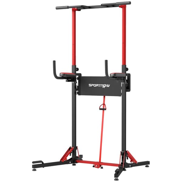 Power tower højdejusterbar 127-223 cm, multifunktionelt power tower, foldbart pull-up tårn, pull-up bar, kraftstation max 120 kg, til hjemmetræning