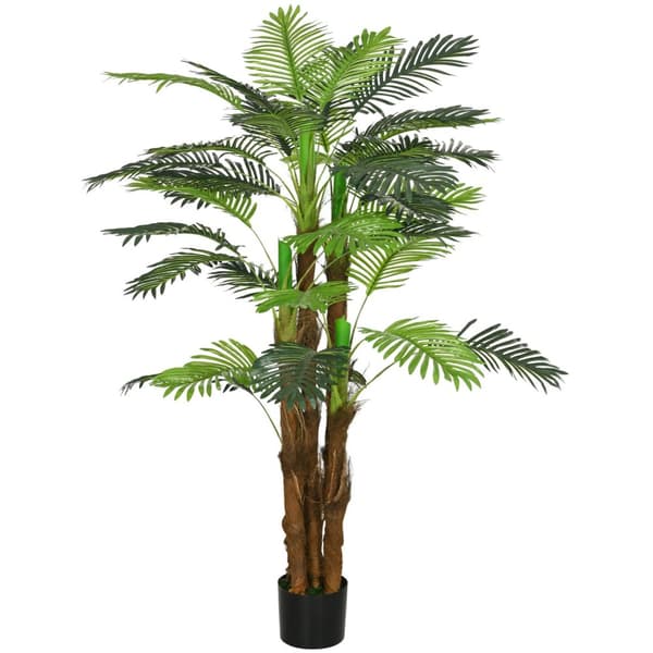 Kunstige planter, kunstig palmetre, 160 cm kunstig plante med 36 greiner, potteplante, kunstig tre, plantedekorasjon for innendørs, utendørs, grønt
