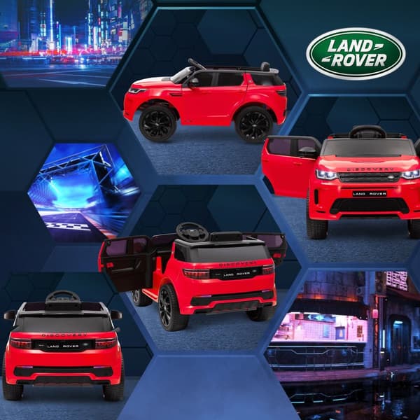Lasten sähköauto 12V lastenauto 2,4G kaukosäätimellä, musiikki, äänitorvi, sähköauto LED valoilla, USB/MP3 portti, 3-5 km/h, lapsille 3-6 v, punainen