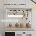 Miniatyrbillede 6 af 10: Hjemme hundebur Hundebur med 3 døre Legetøjsstativ Hundehus med kroge Skrivebræt viskelæder til store hunde Hvid