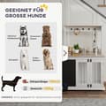 Miniatyrbillede 10 af 10: Hjemme hundebur Hundebur med 3 døre Legetøjsstativ Hundehus med kroge Skrivebræt viskelæder til store hunde Hvid