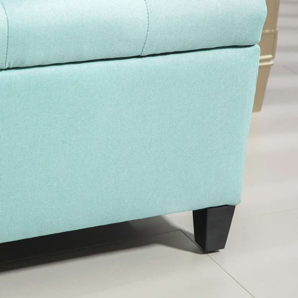 Benk trukket benk med oppbevaringsplass brystbenk gang soverom stue lin-lignende polyester gummi tregrønn 100 x 40 x 44 cm