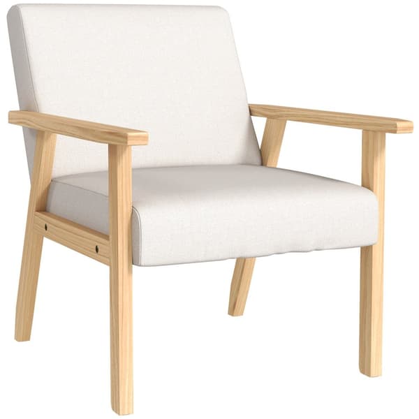 Lepotuoli käsinojilla, ruokasalin tuoli, pellava look relax tuoli, pehmustettu tuoli olohuoneeseen, makuuhuoneeseen, massiivipuurunko, 64 x 70 x 72 cm