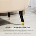 Miniatyrbilde 6 av 10: Luksusbenk polstret benk med oppbevaringsplass armlener brystbenk fløyelsmyk polyester gummi trebeige 107 x 42 x 65 cm