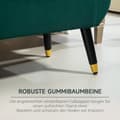 Miniatyrbilde 6 av 10: Luksusbenk polstret benk med oppbevaringsplass armlener brystbenk fløyelsmyk polyester gummi tregrønn 107 x 42 x 65 cm