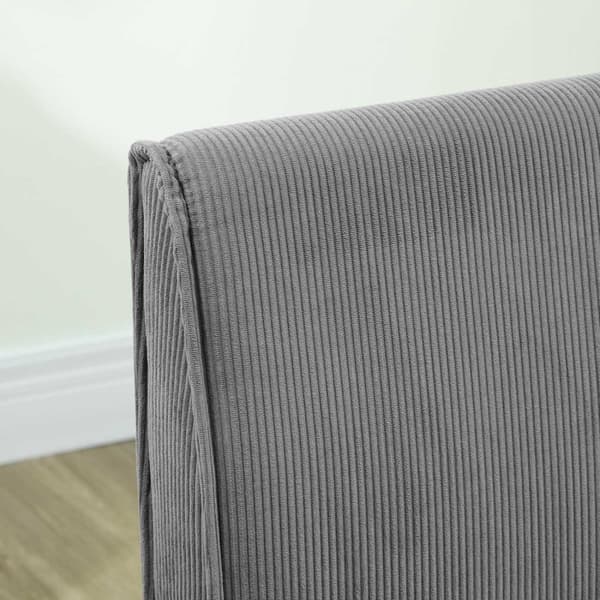 2-sits soffa, soffa i manchesterlook, träben, stoppad stoppad soffa, dubbelsoffa för sovrum, vardagsrum, 110 x 62 x 85 cm, grå