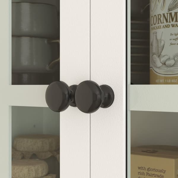 Køkkenskab, højskab med 2 skabe, køkkenbuffet med justerbare hylder, buffetskab, spisestueskab til køkken, spisestue, 68 x 39,5 x 170 cm, hvid
