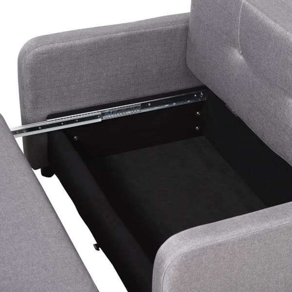 Bäddsoffa, bäddsoffa med förvaringsutrymme, kuddar, armstöd, 2-sits soffa med sovfunktion, linnelook, stoppad soffa med hjul för vardagsrum, sovrum, g