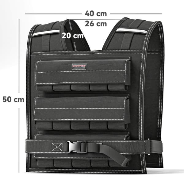 Justerbar vektvest 15 kg med refleksstriper, treningsvest, løpevest for vektløfting, løping og fitness, kroppsvektstrening, menn og kvinner