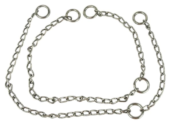 Kalvingskjede rustfritt stål 67cm + 3 øyne