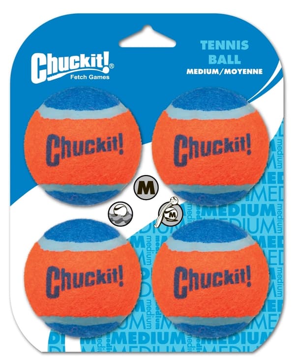 Chuckit Tennisbold M 6 cm 4 Pakke