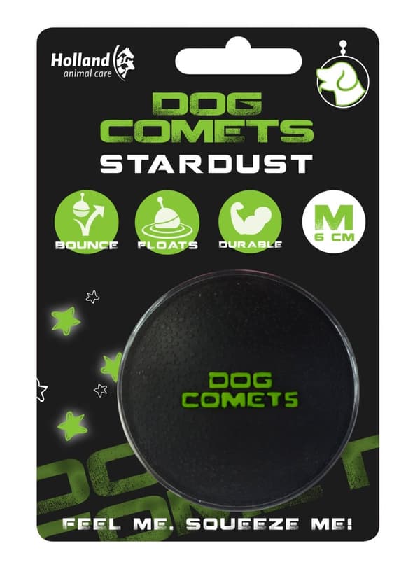 Dog Comets Ball Stardust Svart/Grønn M