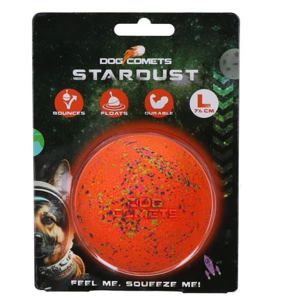Dog Comets Ball Stardust Orange L