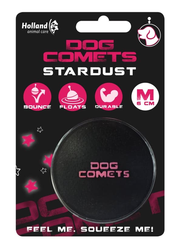 Dog Comets Ball Stardust Black/Pink M