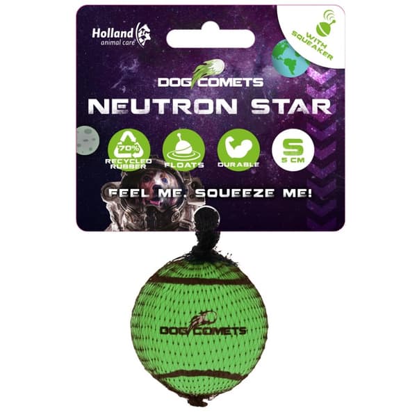 Hundekometer Neutron Star Tennisbal med pieper S Groen 1st