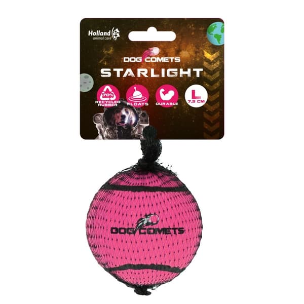 Hundekometer Starlight Star Tennisbal L Roze 1st