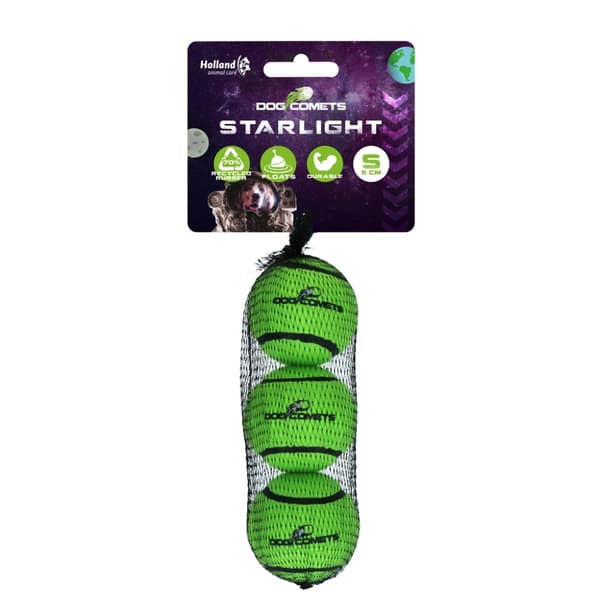 Koirakomeetat Starlight Tennisbal S Groen 3st