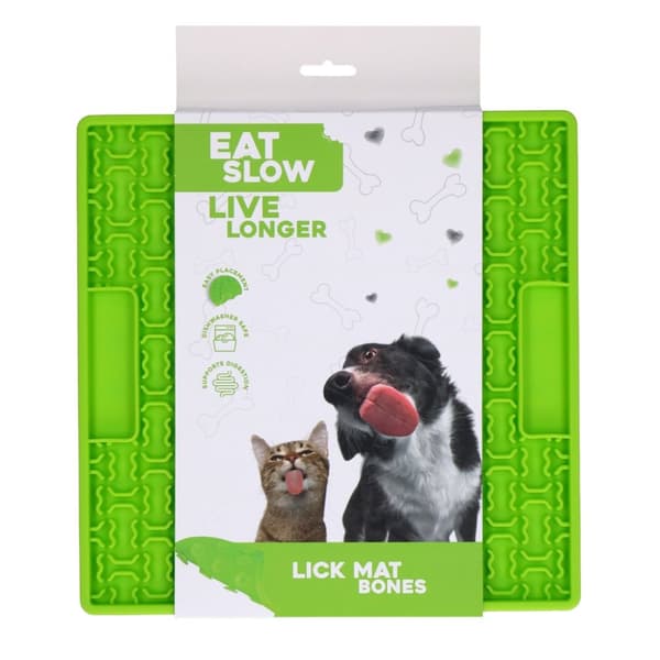 Syö Slow Live Longer Lick Mat Bones Green