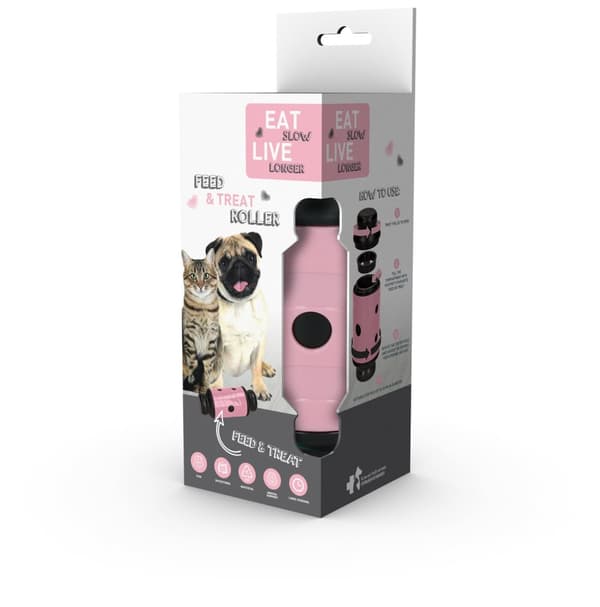 Ät Slow Lev Längre Foder och Behandla S Pink
