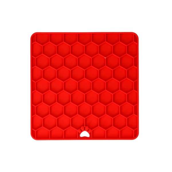 Ät Långsamt Lev Längre Lick Mat Honeycomb Red