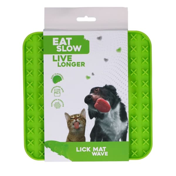 Syö Slow Live Longer Lick Mat Wave Green