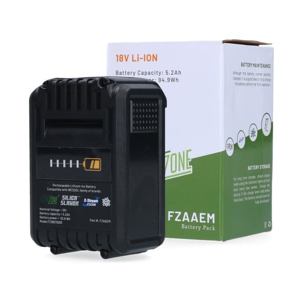FlowZone Betongbatteri 18V/5,2 Ah