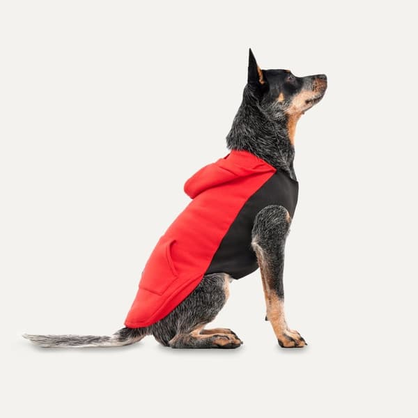 Gooeez Kangaroo Fleece Hættetrøje XL Rød/Sort