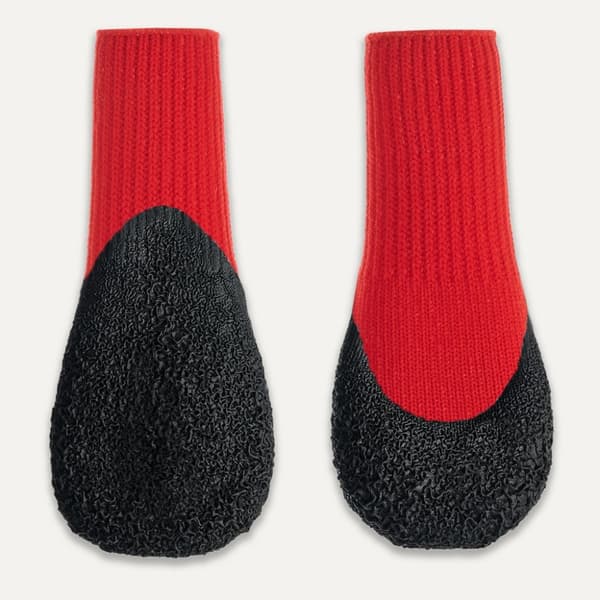 Gooeez Lites Dog Booties (4-pakning) XS Rød/Sort