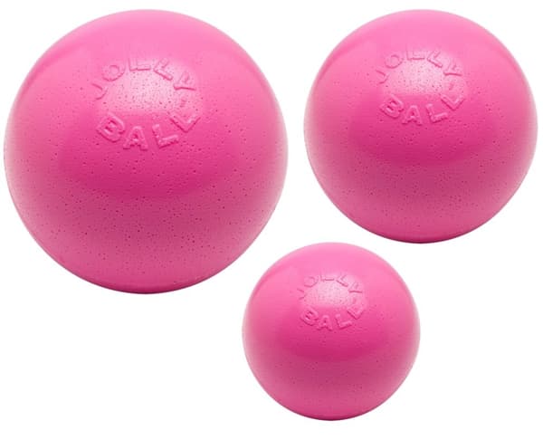 Jolly Ball Bounce-n Play 11 cm vaaleanpunainen (purukumin tuoksu)