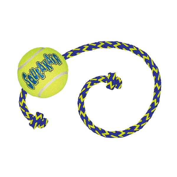 KONG Air Squeaker Tennisbold M 6 cm med reb 52 cm