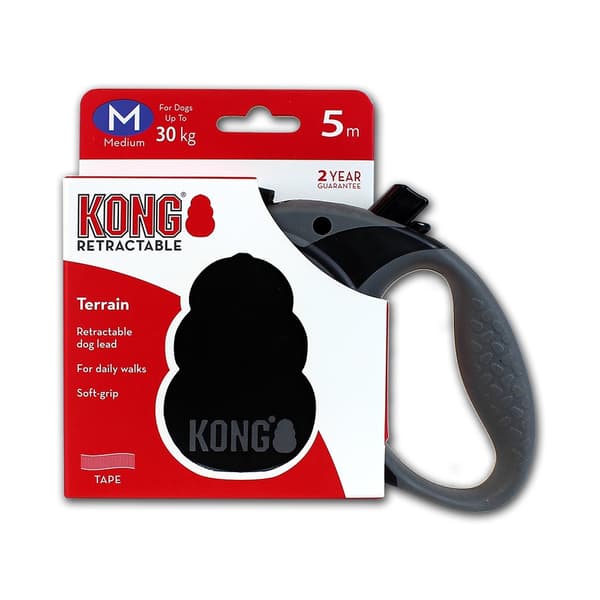 KONG uttrekkbar bånd terreng svart M (5m/30kg)