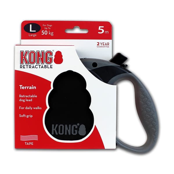 KONG uttrekkbar bånd terreng sort L (5m/50 kg)