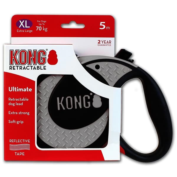 KONG uttrekkbar bånd Ultimate Grey XL (5m/70 kg)